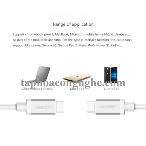 Ugreen 10680 0.5M màu bạc Cáp TypeC (3.1) Data cao cấp US161 30010680